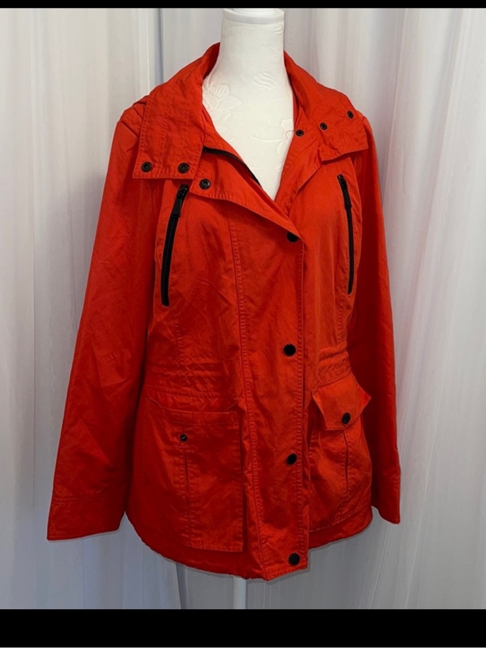 NWOT Michael Kors Bright Red Utility Jacket